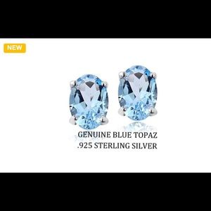 REDUCED 2/20/18- Sterling Silver 2cwt Topaz Studs